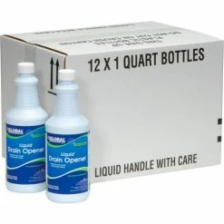 Global Industrial™ Drain Opener, 1 Quart Bottle, 12/Case -Cleaning Chemicals & Lubricants Shop 640408 02