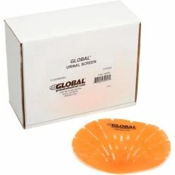 Global Industrial Urinal Screen - Citrus 10 Screens/Case -Cleaning Chemicals & Lubricants Shop 640989 02