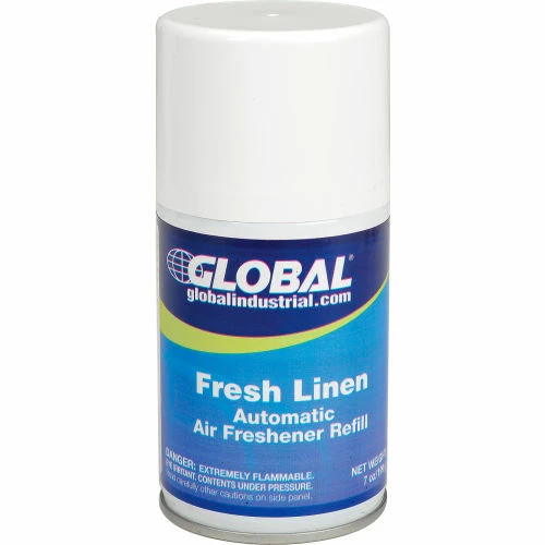 Global Industrial Automatic Air Freshener Refills, Fresh Linen 7 oz. Can - 12 Refills/Case 4 Global Industrial Automatic Air Freshener Refills, Fresh Linen 7 oz. Can - 12 Refills/Case - Image 2