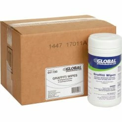 Global Industrial™ Graffiti Wipes, 40 Wipes/Canister, 6 Canisters/Case -Cleaning Chemicals & Lubricants Shop 641190 03