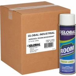 Global Industrial™ Air Freshener, Fresh Linen 15 oz. Can, 12 Refills/Case -Cleaning Chemicals & Lubricants Shop 641326 03