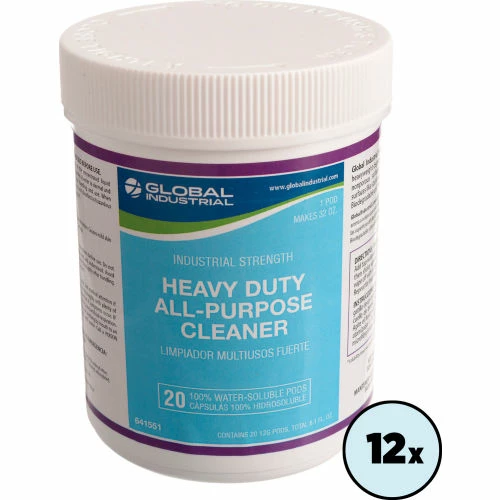 Global Industrial Heavy Duty All-Purpose Cleaner, 20 Pods/Jar, 12 Jars/Case 5 Global Industrial Heavy Duty All-Purpose Cleaner, 20 Pods/Jar, 12 Jars/Case - Image 3