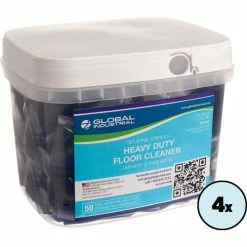 Global Industrial™ Heavy Duty Floor Cleaner, 50 Pods/Tub, 4 Tubs/Case -Cleaning Chemicals & Lubricants Shop 641555 02