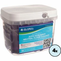Global Industrial™ Auto-Scrubber Neutral Floor Cleaner, 50 Pods/Tub, 4 Tubs/Case -Cleaning Chemicals & Lubricants Shop 641556 02
