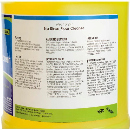 Global Industrial Neutral pH No Rinse Floor Cleaner, 1 Gallon Bottle, 4/Case 6 Global Industrial Neutral pH No Rinse Floor Cleaner, 1 Gallon Bottle, 4/Case - Image 4
