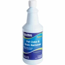 Global Industrial Pet Odor & Stain Remover, 1 Quart Bottle, 6/Case