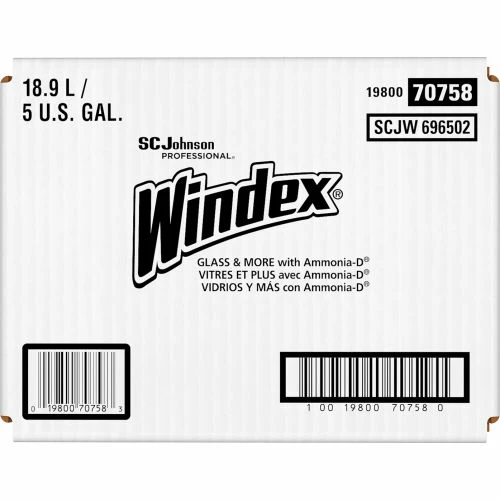 Windex Glass & More Multi-Surface Streak-Free Cleaner, 5 Gallon Refill Box/1 Case - 696502 4 Windex Glass & More Multi-Surface Streak-Free Cleaner, 5 Gallon Refill Box/1 Case - 696502 - Image 2