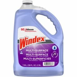 Windex Multi-Surface Ammonia Free Streak-Free Cleaner, 128 oz Refill Bottle, 4/Case - 697262