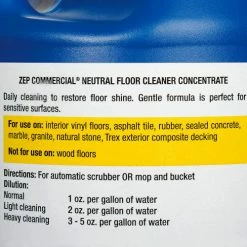 Zep® Neutral Floor Cleaner Concentrate, Gallon Bottle, 4 Bottles - ZUNEUT128 13 Zep® Neutral Floor Cleaner Concentrate, Gallon Bottle, 4 Bottles - ZUNEUT128 -Cleaning Chemicals & Lubricants Shop B2229964 03