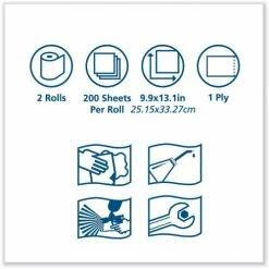 Tork® Advanced ShopMax Wiper 450, Center-Pull, 9.9" x 13.1", 200/Roll, 2 Rolls/Case - 450338 -Cleaning Chemicals & Lubricants Shop B2376316 4