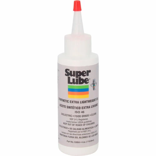 SuperLube Super Lube Synthetic Extra Lightweight Oil, 4 oz Bottle, ISO 46, Clear - Pkg Qty 6 3 SuperLube Super Lube Synthetic Extra Lightweight Oil, 4 oz Bottle, ISO 46, Clear - Pkg Qty 6