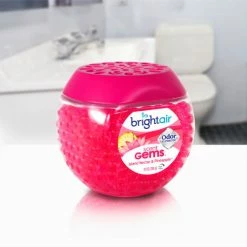 Bright Air Scent Gems Odor Eliminator, Island Nectar and Pineapple, Pink, 10 oz., 6/Case -Cleaning Chemicals & Lubricants Shop BRI900229CT 06