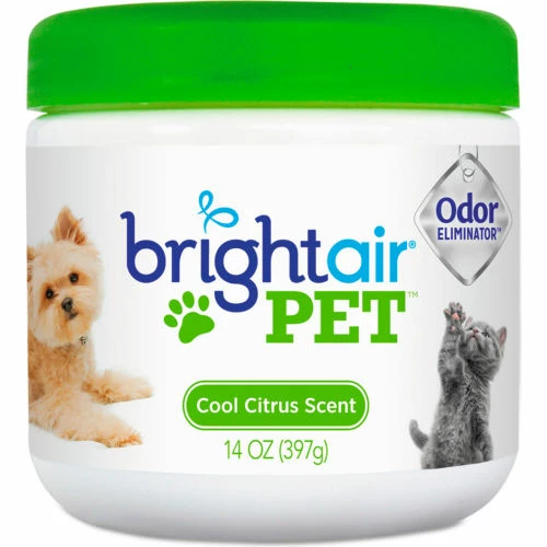 Bright Air Pet Odor Eliminator, Cool Citrus, 14 oz. Jar, 6/Case 3 Bright Air Pet Odor Eliminator, Cool Citrus, 14 oz. Jar, 6/Case