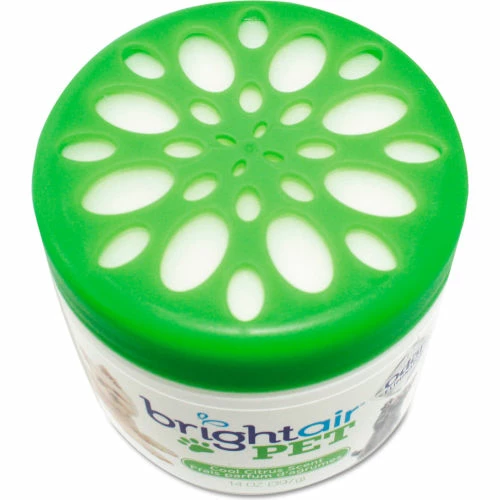 Bright Air Pet Odor Eliminator, Cool Citrus, 14 oz. Jar, 6/Case 4 Bright Air Pet Odor Eliminator, Cool Citrus, 14 oz. Jar, 6/Case - Image 2
