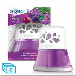 Bright Air Scented Oil Air Freshener Sweet Lavender and Violet, 2.5 oz., 6/Case
