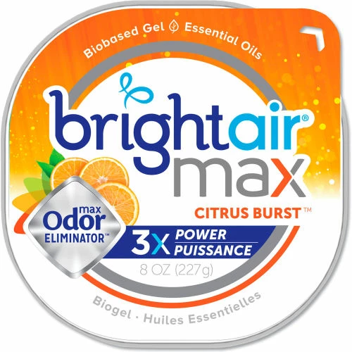 Bright Air Max Odor Eliminator Air Freshener, Citrus Burst, 8 oz., 6/Case 4 Bright Air Max Odor Eliminator Air Freshener, Citrus Burst, 8 oz., 6/Case - Image 2