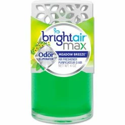 Bright Air Max Scented Oil Air Freshener, Meadow Breeze, 4 oz., 6/Case