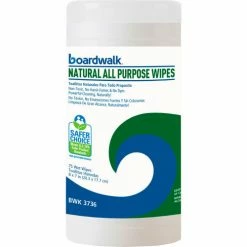 Boardwalk® Natural All Purpose Wipes, 75 Wipes/Can, 6/Case