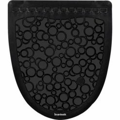 Boardwalk® Urinal Mat 2.0, Rubber, 17.5 x 20, Black/Black, 6 Mats/Case