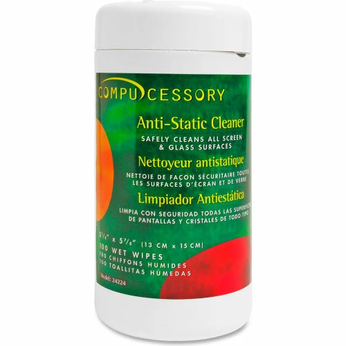 Compucessory Anti-Static Cleaning Wipes, 100/Pack - CCS24224 3 Compucessory Anti-Static Cleaning Wipes, 100/Pack - CCS24224