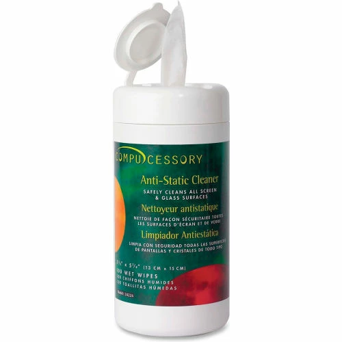 Compucessory Anti-Static Cleaning Wipes, 100/Pack - CCS24224 4 Compucessory Anti-Static Cleaning Wipes, 100/Pack - CCS24224 - Image 2