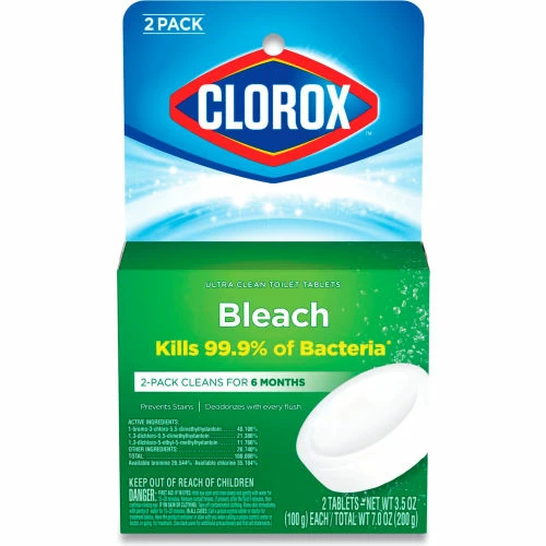 Clorox® Automatic Toilet Bowl Cleaner, 3.5 oz. Tablet, 2/Pack, 6 Packs/Case 3 Clorox® Automatic Toilet Bowl Cleaner, 3.5 oz. Tablet, 2/Pack, 6 Packs/Case