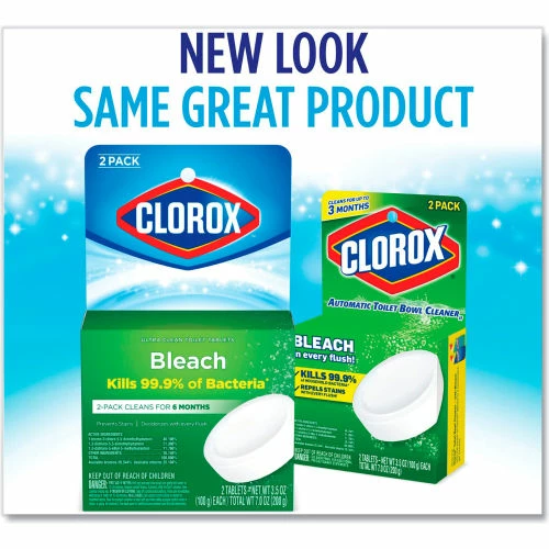 Clorox® Automatic Toilet Bowl Cleaner, 3.5 oz. Tablet, 2/Pack, 6 Packs/Case 4 Clorox® Automatic Toilet Bowl Cleaner, 3.5 oz. Tablet, 2/Pack, 6 Packs/Case - Image 2