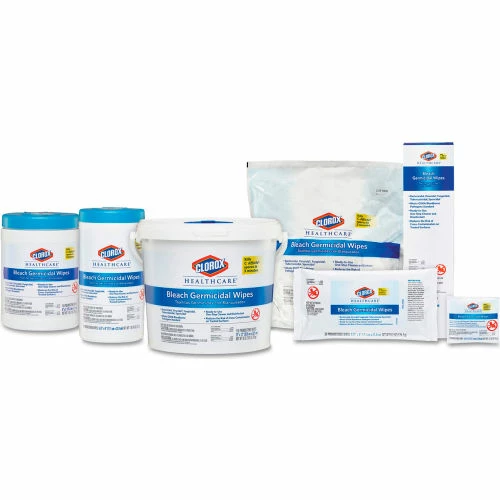 Clorox® Healthcare® Bleach Germicidal Wipe Bucket, 12" x 12", 110 Wipes/Bucket - 30358 4 Clorox® Healthcare® Bleach Germicidal Wipe Bucket, 12" x 12", 110 Wipes/Bucket - 30358 - Image 2