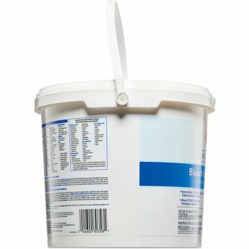 Clorox® Healthcare® Bleach Germicidal Wipe Bucket, 12" x 12", 110 Wipes/Bucket - 30358 6 Clorox® Healthcare® Bleach Germicidal Wipe Bucket, 12" x 12", 110 Wipes/Bucket - 30358 - Image 4