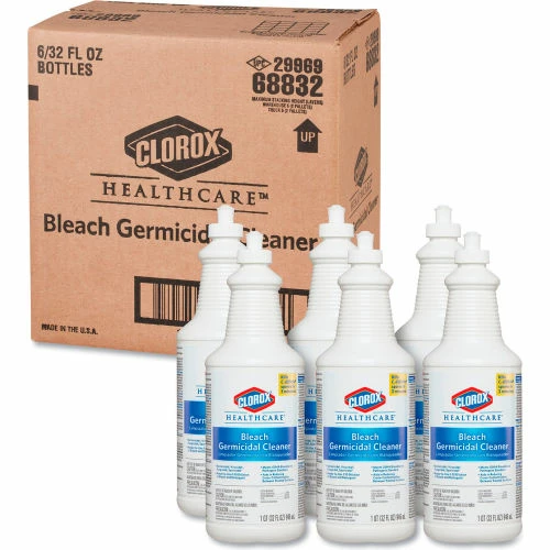 Clorox Hospital Cleaner Disinfectant W/ Bleach, 32 Oz. Bottle 6/Case - COX68832 3 Clorox Hospital Cleaner Disinfectant W/ Bleach, 32 Oz. Bottle 6/Case - COX68832