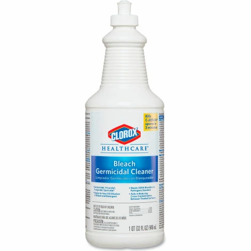 Clorox Hospital Cleaner Disinfectant W/ Bleach, 32 Oz. Bottle 6/Case - COX68832 4 Clorox Hospital Cleaner Disinfectant W/ Bleach, 32 Oz. Bottle 6/Case - COX68832 - Image 2