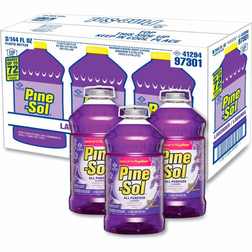 Pine-Sol® Multi-Surface Cleaner & Deodorizer, Lavender, 144 oz. Bottle, 3 Bottles - 97301 3 Pine-Sol® Multi-Surface Cleaner & Deodorizer, Lavender, 144 oz. Bottle, 3 Bottles - 97301