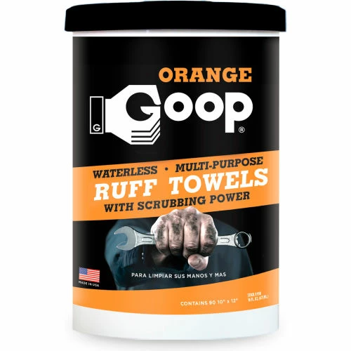 Goop® Orange Ruff Towels, 72 Wipes/Can, 6 Cans - 950 3 Goop® Orange Ruff Towels, 72 Wipes/Can, 6 Cans - 950