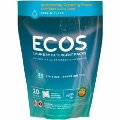ECOS Pro ECOS™ Laundry Detergent Packs Free & Clear, 20 Packets/Bag, 6 Bags/Pack - 9471/6