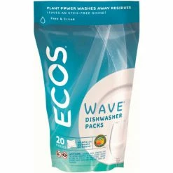ECOS Pro ECOS™ Wave® Dishwasher Packs Free & Clear, 20 Packets/Bag, 6 Bags/Pack - 9885/6