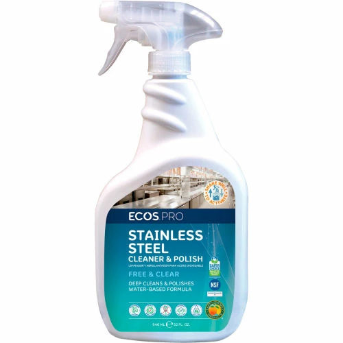 ECOS Pro ECOS® Pro Stainless Steel Cleaner, 32 oz. Trigger Spray Bottle, 6 Bottles - PL9330/6 3 ECOS Pro ECOS® Pro Stainless Steel Cleaner, 32 oz. Trigger Spray Bottle, 6 Bottles - PL9330/6