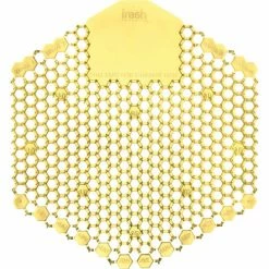 Fresh Products Wave 3D Urinal Deodorizer Screen, Yellow, Citrus, 10/Box