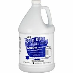 Nilodor Deep Blue Portable Toilet Additive Concentrate, Cherry Scent, Gallon Bottle, 4/Case