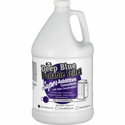Nilodor Deep Blue Portable Toilet Additive Super Concentrate, Fresh Scent, Gallon Bottle, 4/Case