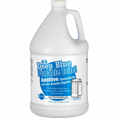 Nilodor Deep Blue Porta-Toilet Treatment with Enzymes, Cherry Scent, Gallon Bottle, 4/Case 3 Nilodor Deep Blue Porta-Toilet Treatment with Enzymes, Cherry Scent, Gallon Bottle, 4/Case