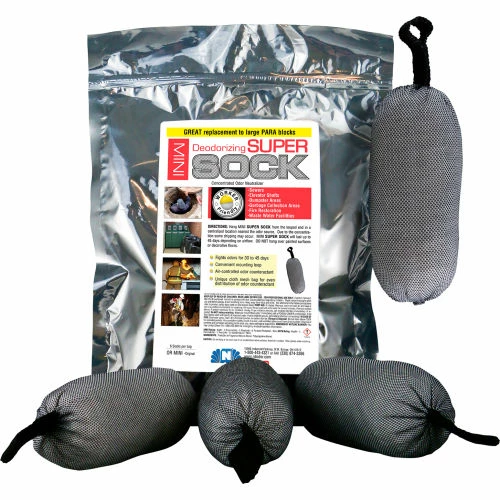 Nilodor Original Scent Deodorizing Mini Sock, 24/Case, Solid 3 Nilodor Original Scent Deodorizing Mini Sock, 24/Case, Solid