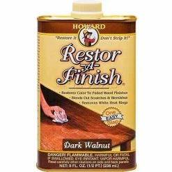 Howard Restor-A-Finish Dark Walnut 8 oz. Can 12/Case