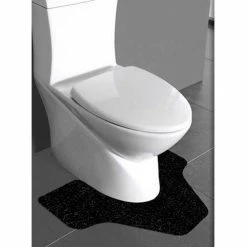 Wizkid Antimicrobial Commode Toilet Mats, Black 12/Pack, 3 Packs/Box - C-20001-BL Case