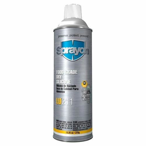 Sprayon LU211 Food Grade Dry Silicone Lubricant, 12 oz. Aerosol Can - S00211000 - Pkg Qty 12 3 Sprayon LU211 Food Grade Dry Silicone Lubricant, 12 oz. Aerosol Can - S00211000 - Pkg Qty 12