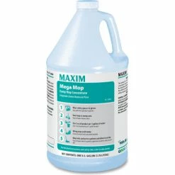Maxim® Mega Mop Damp Mop Concentrate, Lemon Scent, Gallon Bottle, 4/Case