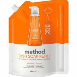 Method® Dish Soap Refill, Clementine Scent, 36 oz. Pouch, 6/Case