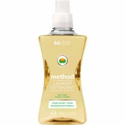 Method 4X Concentrated Laundry Detergent, Free and Clear, 53.5 oz. Bottle, 4/Case