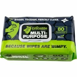 Crocodile Cloth® Biodegradable Multipurpose Cleaning Cloth Wipes, 80 Wipes/Pack - Pkg Qty 8