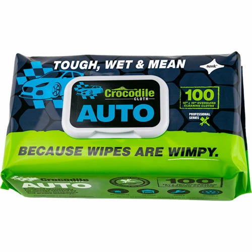 Crocodile Cloth® Professional Auto Cleaning Cloth Wipes, 100 Wipes/Pack - Pkg Qty 6 3 Crocodile Cloth® Professional Auto Cleaning Cloth Wipes, 100 Wipes/Pack - Pkg Qty 6