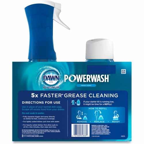Dawn® Platinum Powerwash Dish Spray, Fresh, 16 oz. Spray Bottle Kit, 3 Kits/Case 4 Dawn® Platinum Powerwash Dish Spray, Fresh, 16 oz. Spray Bottle Kit, 3 Kits/Case - Image 2